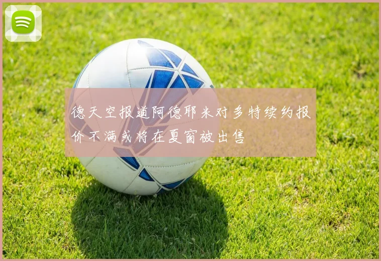 德天空报道阿德耶米对多特续约报价不满或将在夏窗被出售